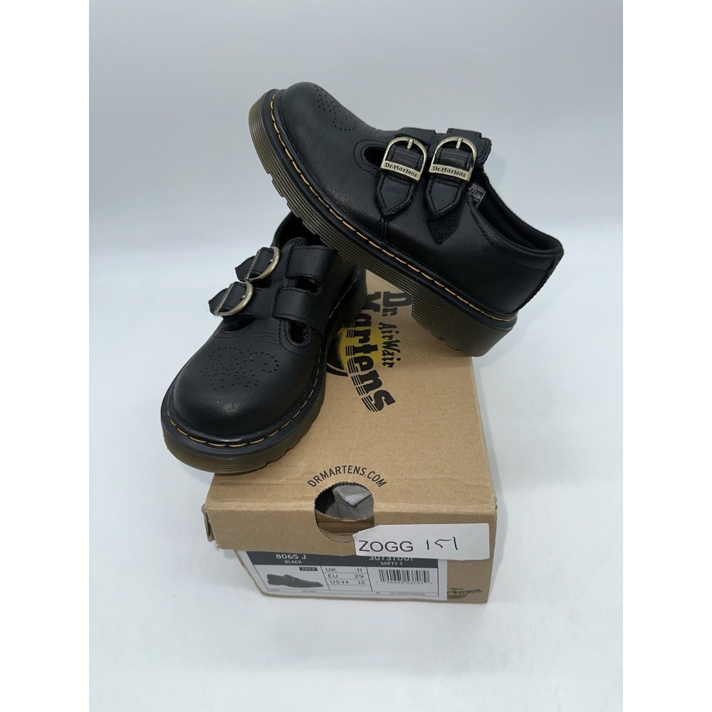 Dr. Martens Doc 8065 J Smooth Leather Mary Jane Girls Youth Size 12